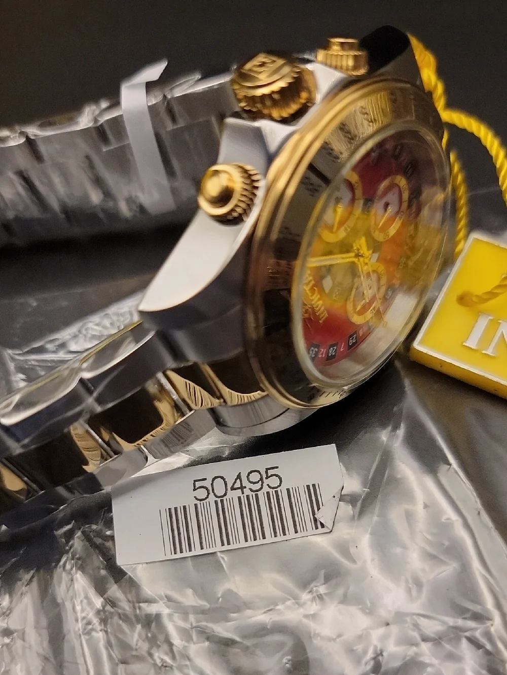 NWT Invicta Speedway Monte Carlo LE  Men's Watch 39.5mm, Gold Steel 50495 Casino